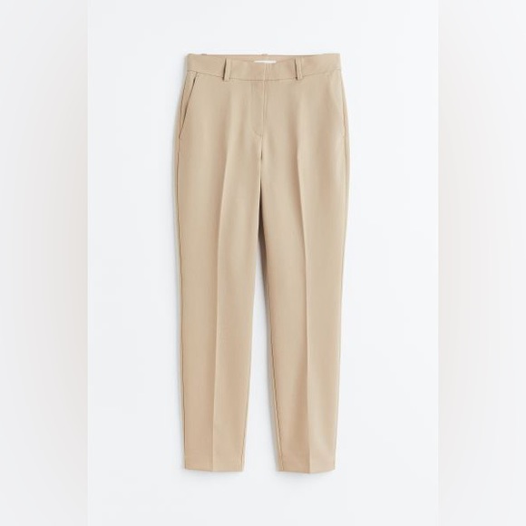 H&M formal pants•Size:Small/UK 6•Fabric:polyester•colour:light beige - Picture 2 of 8